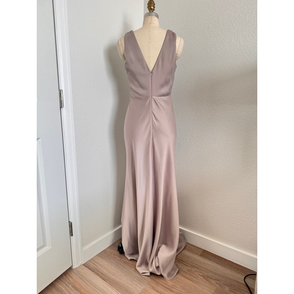 BHLDN Free People | Dove Grey Bias Cut Maxi Slip Dress size 6 - Picture 3 of 15